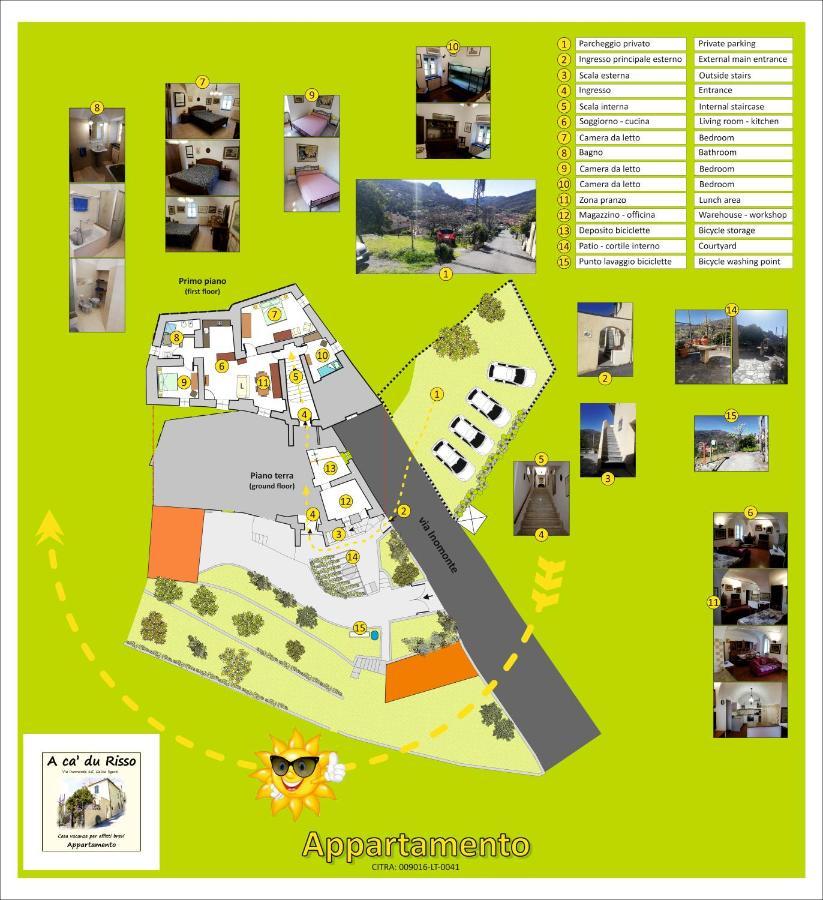 A Ca' Du Risso - Appartamento - Sea & Outdoor For Families, Bikers And Climbers Calice Ligure Exterior foto